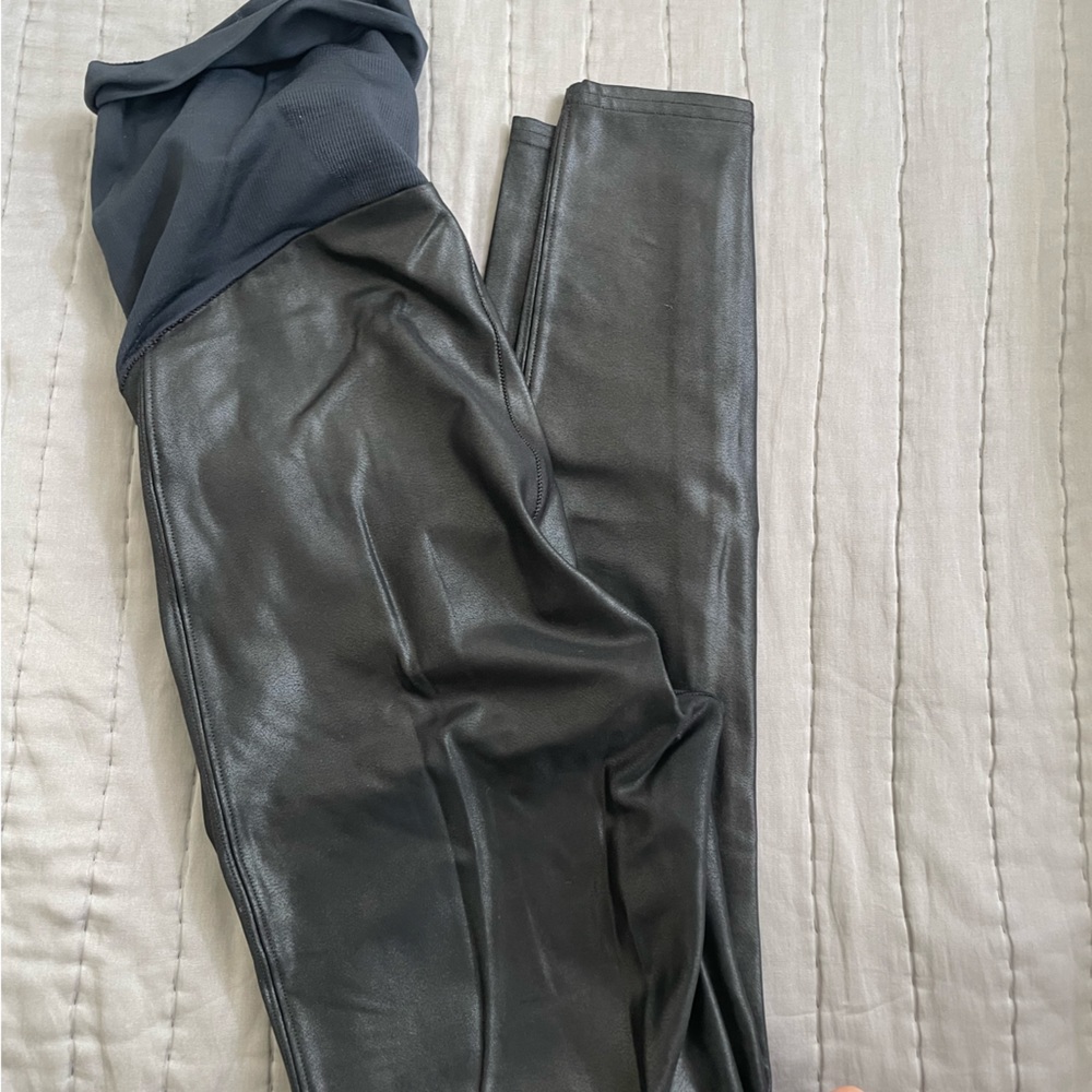 Maternity SPANX faux leather leggings